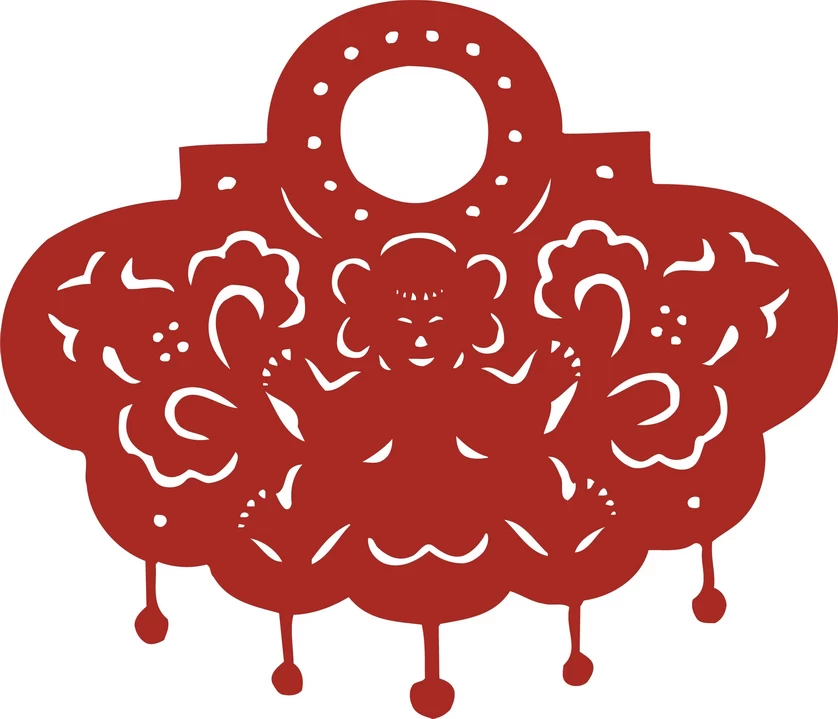 中国风中式传统喜庆民俗人物动物窗花剪纸插画边框AI矢量PNG素材【1751】